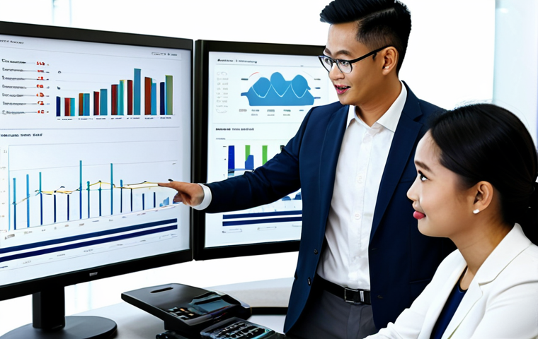 Professional Investment Advice**

"A friendly financial advisor in a modern office setting, wearing appropriate business attire, fully clothed, explaining investment options to a young Malay couple, safe for work, professional environment, modest clothing, showcasing graphs and charts on a screen, perfect anatomy, natural proportions, family-friendly, well-lit, high-quality rendering."

**