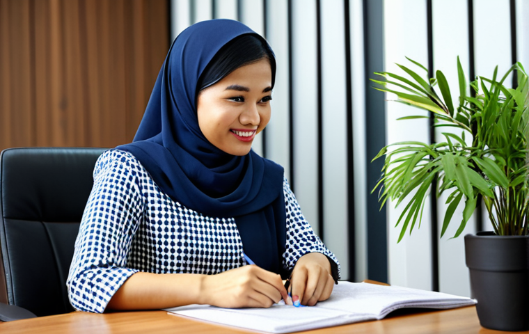 Meeting with a Financial Advisor**

A professional and friendly financial advisor in a modern office, fully clothed in a modest baju kurung, advising a young Malaysian couple (also fully clothed in appropriate attire) about investment funds. Focus on the atmosphere of trust and financial planning. Natural lighting. Safe for work. Appropriate content. Perfect anatomy. Correct proportions. Professional photography.

**