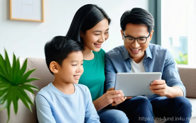 펀드투자상담사로서 직무에서의 교훈 - **Prompt:** A diverse Malaysian family, consisting of parents in their 40s and two children (a boy a...