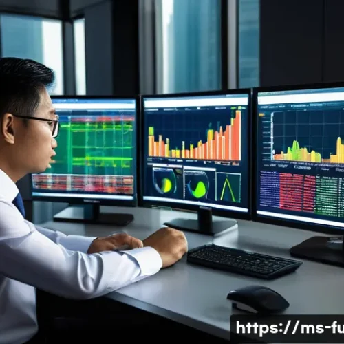 Home 31 펀드투자상담사로서 직무에서 배우는 기술 - A professional Malaysian investment consultant in a modern office setting, analyzing diverse financi...