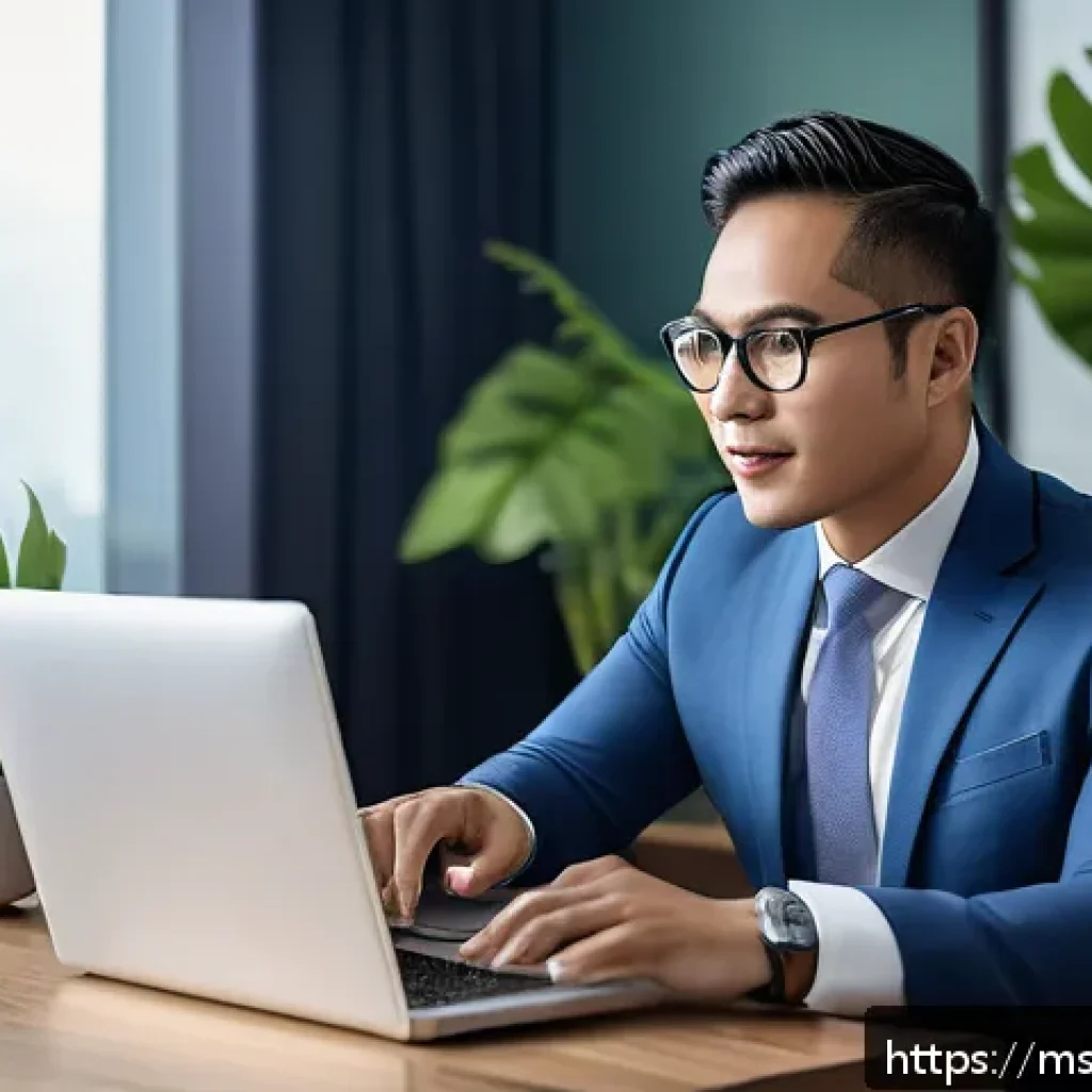 펀드투자상담사 직업 만족도 인터뷰 - A professional Malaysian financial advisor in a modern office setting, dressed in smart business att...