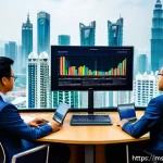 Home 22 펀드투자상담사 실무를 위한 금융 데이터 해석 - A detailed professional office scene showing a diverse group of Malaysian investors in business atti...