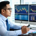 Home 21 펀드투자상담사 초보자를 위한 실습 - A professional Malaysian financial advisor in a modern office setting, explaining investment fund ty...